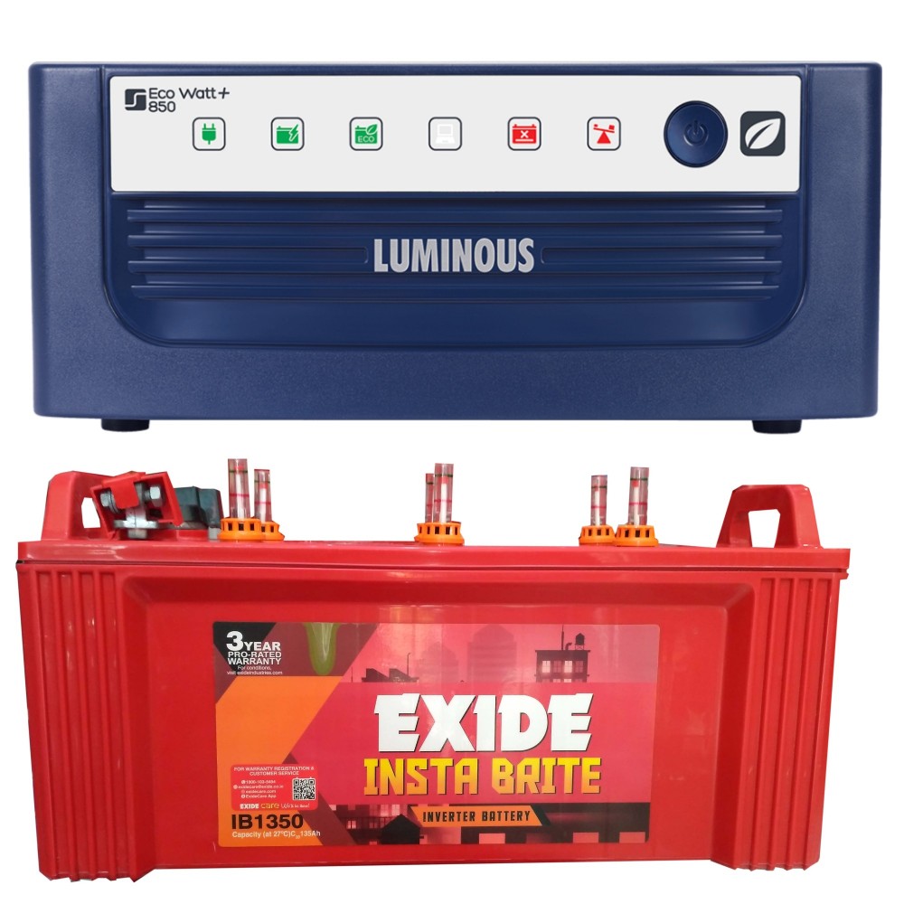 271_Luminous ECO WATT+ 850 Square Wave Inverter & EXIDE INSTABRITE IB1350 135AH Flate Plate Battery.jpg